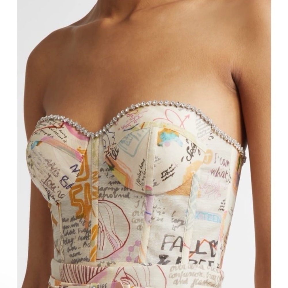 Zimmermann Multicolor Crush Panelled Bodice